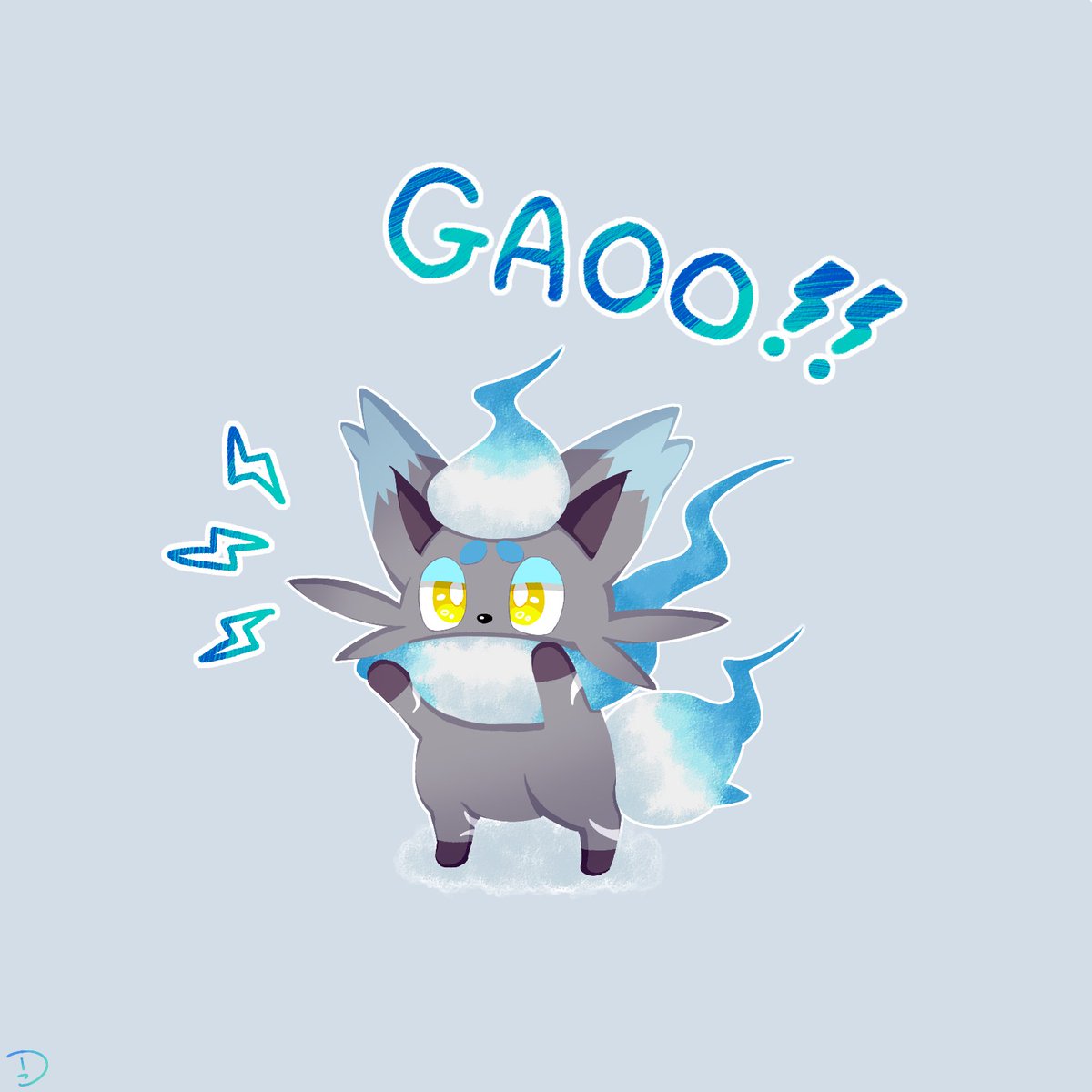 Tsu_k00's tweet image. らくがき いかくの練習🦊⚡️⚡️⚡️

#ポケモンイラスト 
#pokemonfanart #HisuianZorua