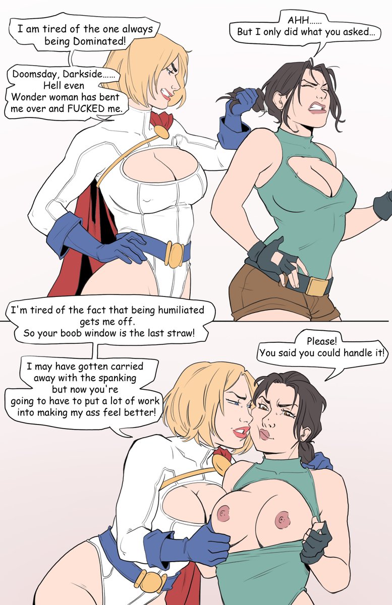 FlyguyNewton's tweet photo. Pages 13 and 14 of my #LaraCroft and #PowerGirl comic...... things are starting to heat up! https://t.co/GGcprWMqzq
