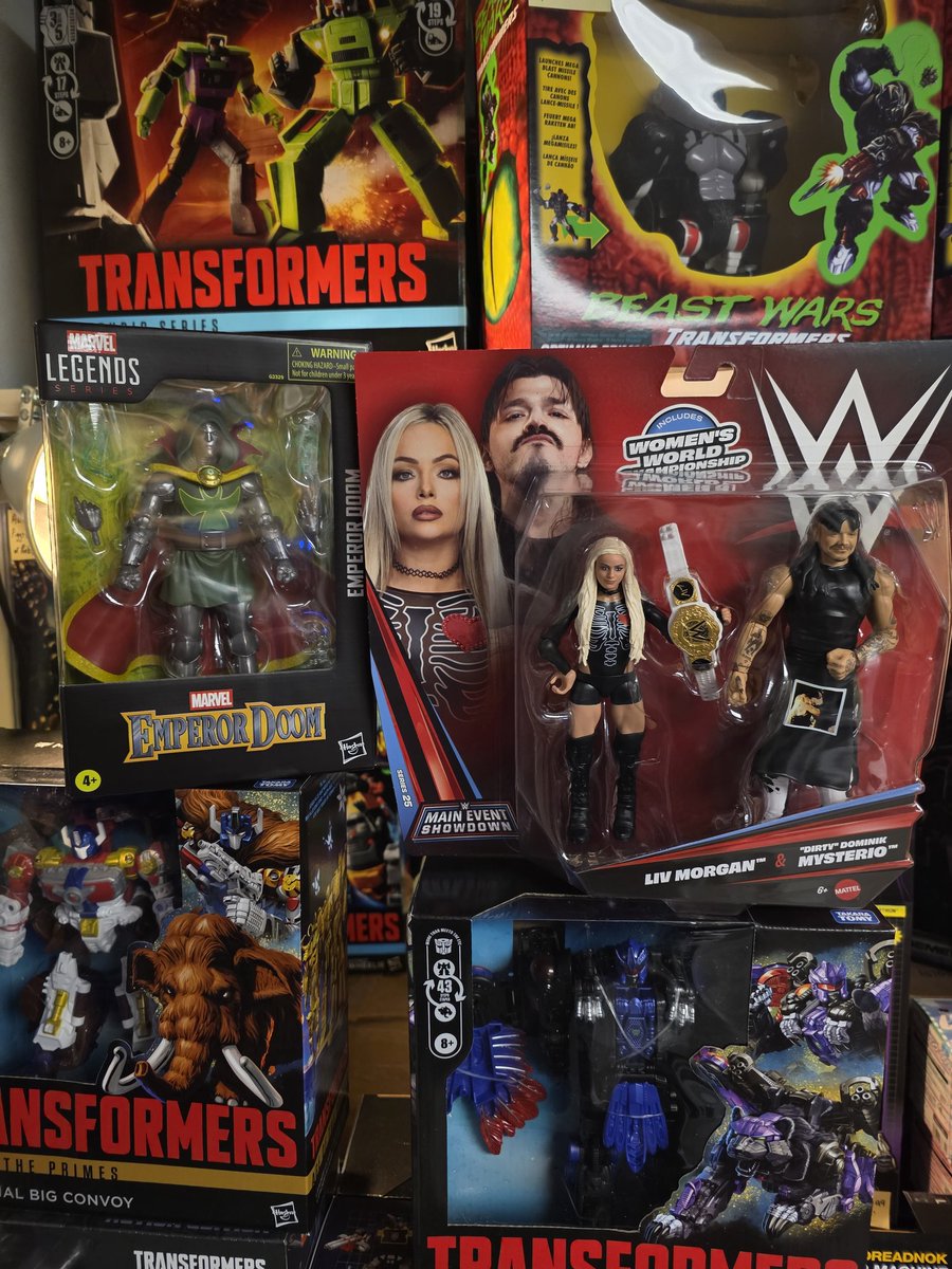 New Figures in Stock

Marvel Legends Emperor Doom
WWE Main Event Showdown Liv Morgan + Dominick Mysterio

#actionfigures #emperordoom #dominickmysterio #livmorgan #wwe
