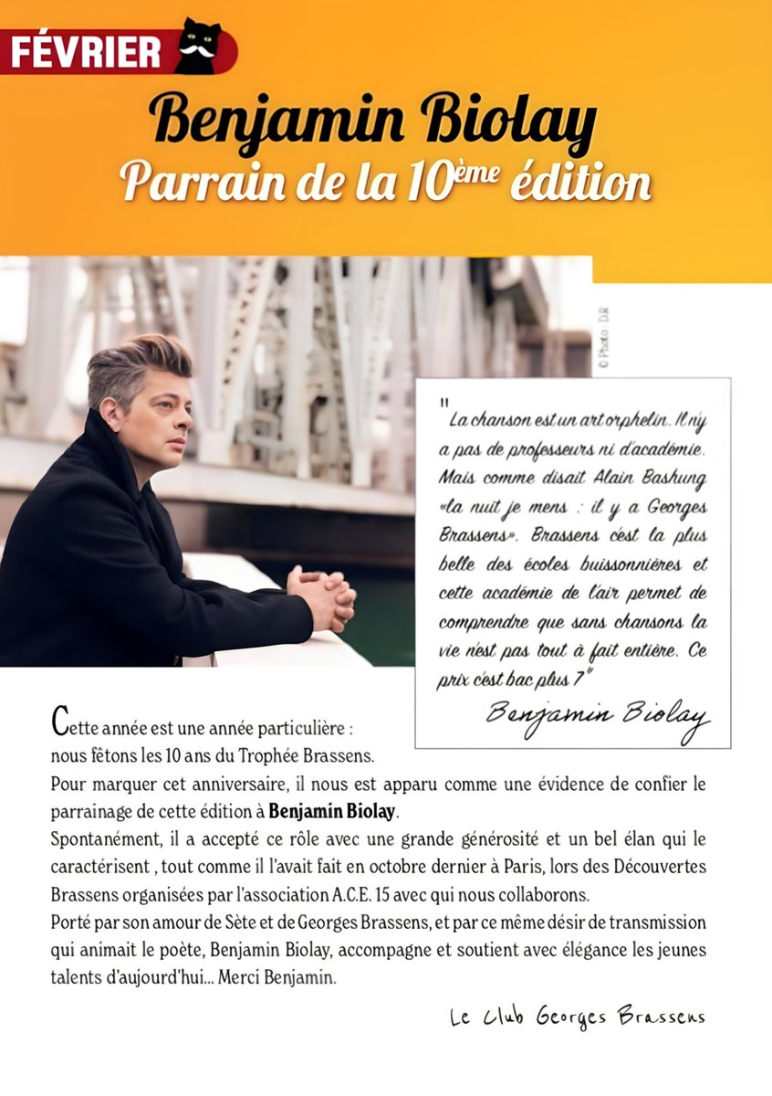philippepoustis's tweet photo. 10e Trophée G. Brassens | #Sète 
☝️ A voté !
#Archipol, récent vainqueur du tremplin #LesDécouvertes des #JournéesBrassens #Paris15 est d'ores et déjà qualifié pour cette Grande Finale parrainée par #BenjaminBiolay 💙
🗓️ Vendredi 27 février 2026
📍 Conservatoire Manitas de Plata https://t.co/pJJ3nwG5SY