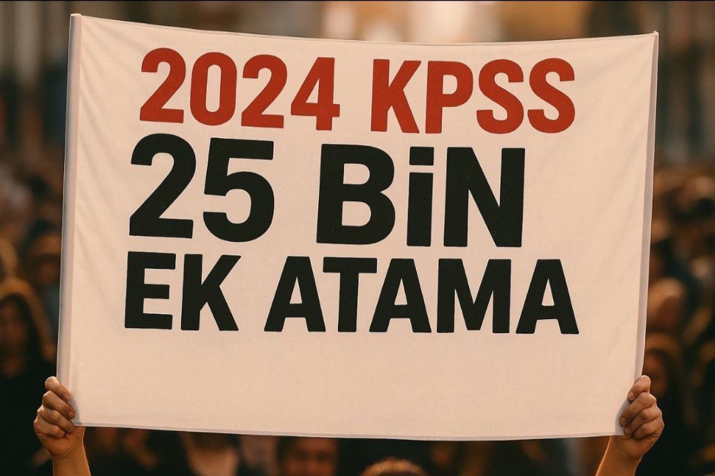 2024 KPSS yüksek puan alan öğretmenler olarak tekrardan masa başına geçmek istemiyoruz. Gençlik enerjimizi ülkemize hizmet etmek için harcamak istiyoruz. Ek atama konusunda somut adımlar bekliyoruz <a href="/dbdevletbahceli/">Devlet Bahçeli</a> <a href="/MhpTbmmGrubu/">MHP TBMM Grubu #MHP</a> <a href="/erkanakcay45/">Erkan Akçay</a> <a href="/PrfDrFilizKilic/">Prof. Dr. Filiz KILIÇ</a> <a href="/ilyastopsakal/">İlyas TOPSAKAL</a>