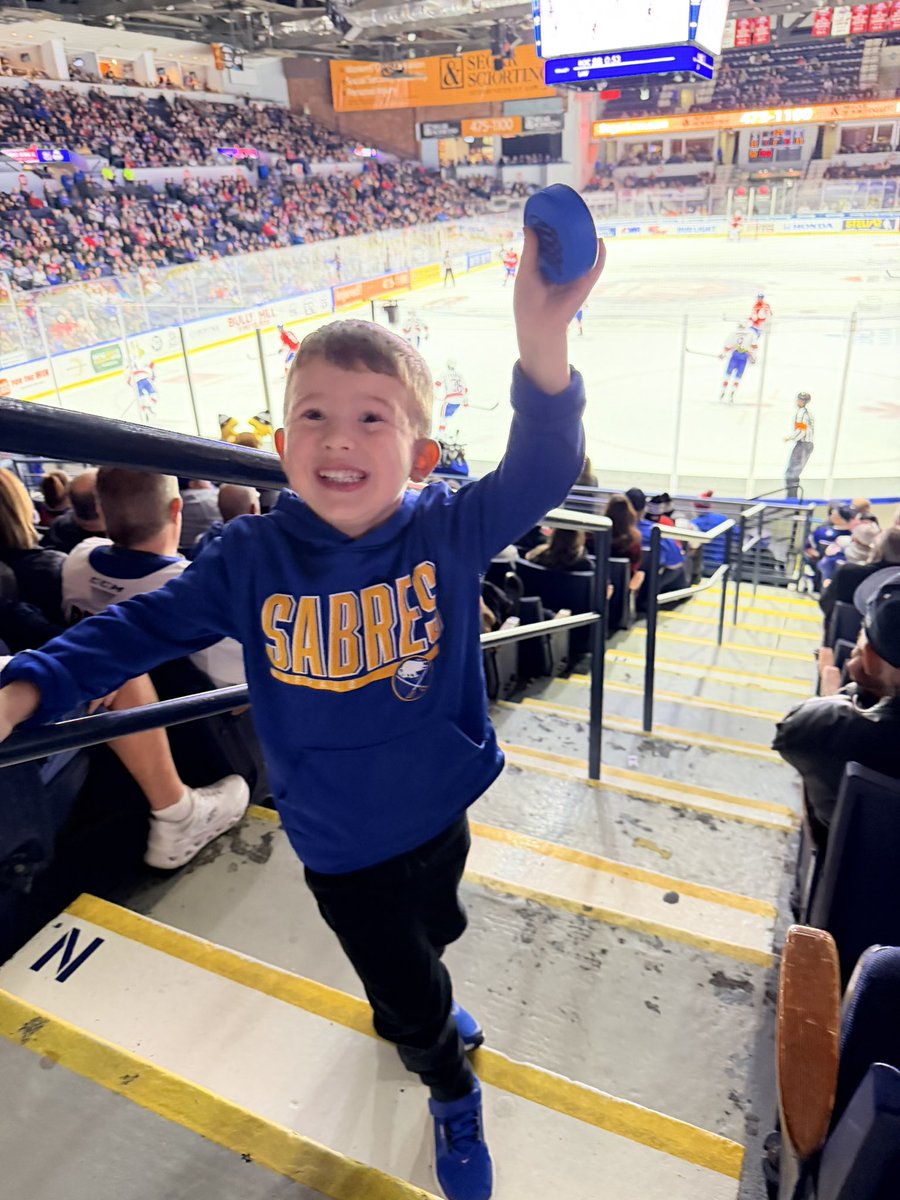 melkrocket's tweet photo. @PeteGuelli Would love to get this kid to the Sabres game! picture from a recent Amerks game. https://t.co/TnCdv8odbe