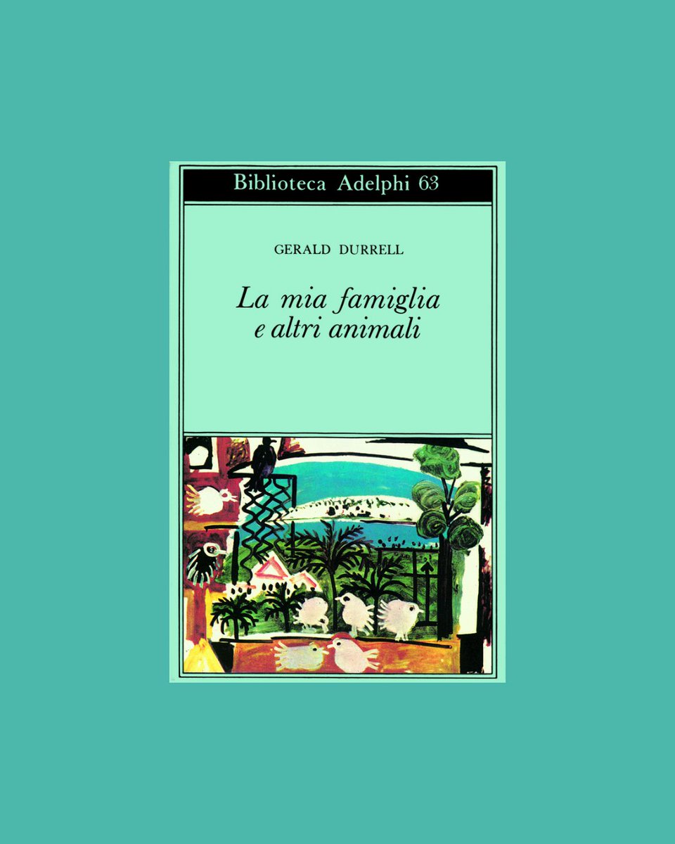 adelphiedizioni's tweet photo. «Questa è la storia dei cinque anni che ho trascorso da ragazzo, con la mia famiglia, nell’isola greca di Corfù».
Torna disponibile l'edizione Biblioteca Adelphi di "La mia famiglia e altri animali" di Gerald Durrell. https://t.co/dkZaXUDl4S
