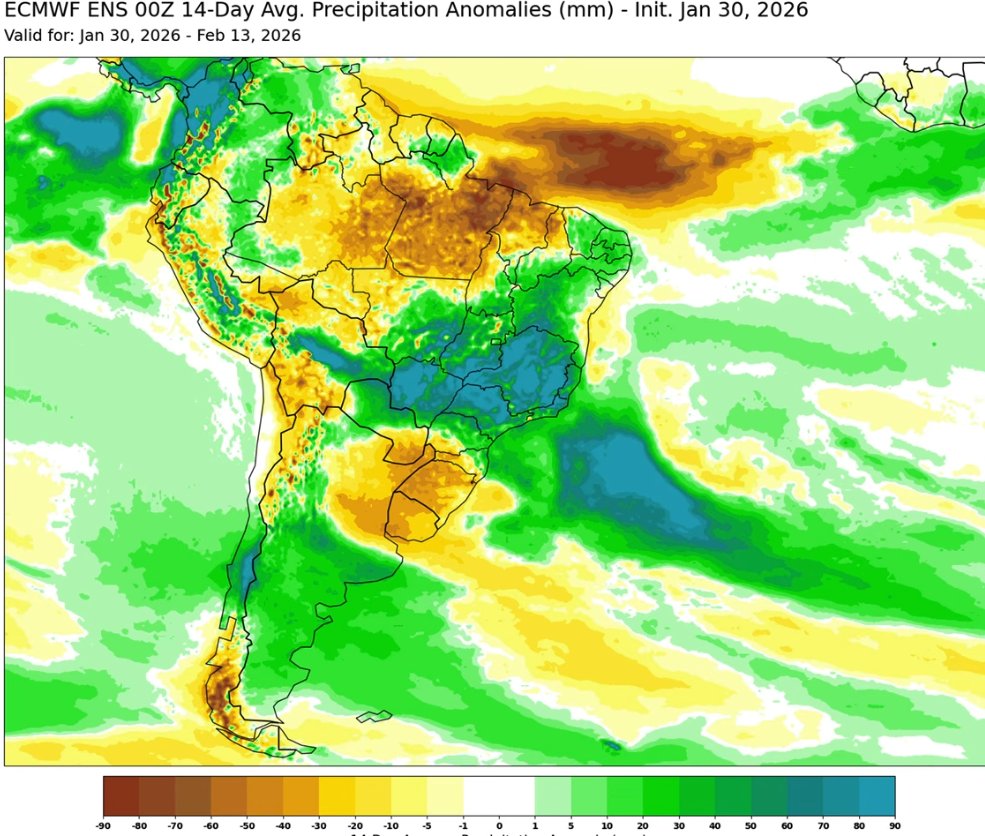 247dotAg's tweet photo. For South America, no change for northeastern Argentina and southern Brazil. https://t.co/v42P7uXFug