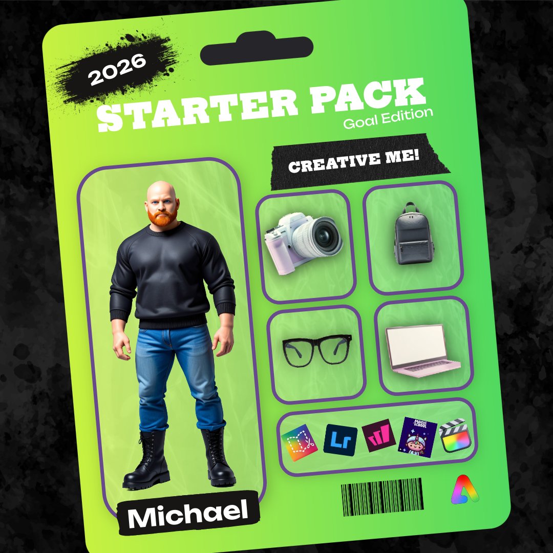 Have you made your Starter Pack Yet?  Here is mine create your own:
<a href="/AdobeExpress/">Adobe Express</a>
Design yours 👉 adobe.ly/start2026 #AdobeEduCreative
<a href="/AdobeForEdu/">Adobe For Education</a>