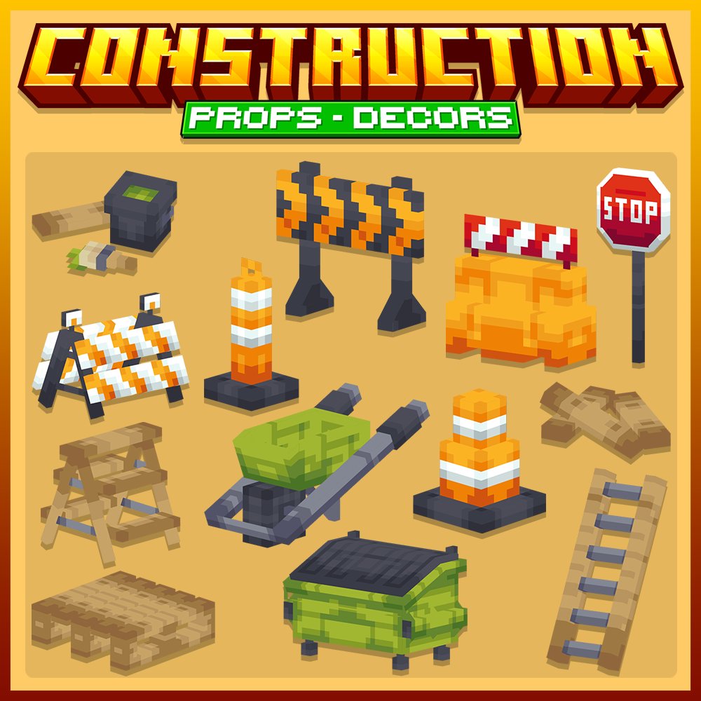 replanus's tweet photo. Construction Props - Decors Pack

Available on @MCModelsNet 
https://t.co/zkGOJxzdQH

#Minecraft #Blockbench https://t.co/UOSbzBCx8v