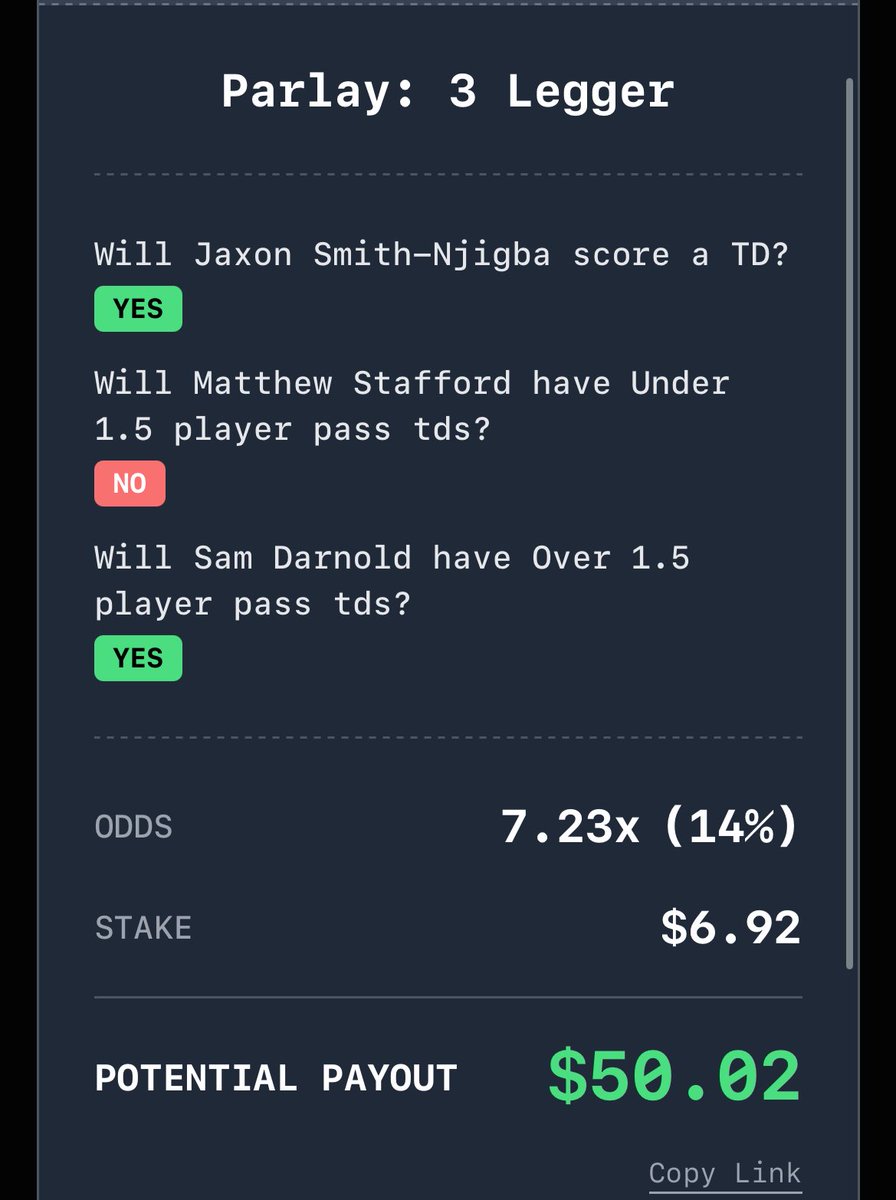 NFC championship parlay wins only on <a href="/alphaarcade/">alpha arcade</a> 🔥🔥🔥