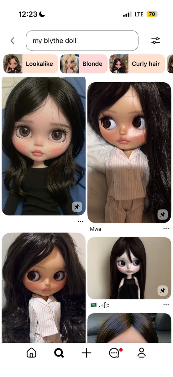 clairdether's tweet photo. 제 my blythe doll은 이렇게 나와서 
입술이 매력적인 이 친구처럼 해봤어요 

너 정말 이쁘구나…. https://t.co/S14jlYKXZo
