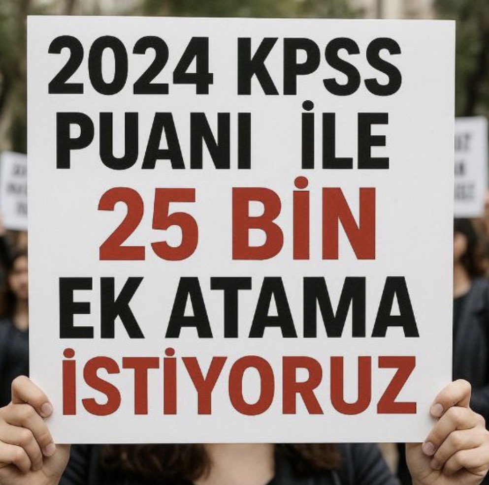 2024KPSS puanıyla ek atama bekleyen öğretmenlere verdiğiniz destek için çok teşekkür ediyoruz. 25 bin ek atama için somut adım atılması hususunda çalışmalarınızı bekliyoruz. 
<a href="/dbdevletbahceli/">Devlet Bahçeli</a> <a href="/MhpTbmmGrubu/">MHP TBMM Grubu #MHP</a> <a href="/erkanakcay45/">Erkan Akçay</a> <a href="/PrfDrFilizKilic/">Prof. Dr. Filiz KILIÇ</a> <a href="/ilyastopsakal/">İlyas TOPSAKAL</a>