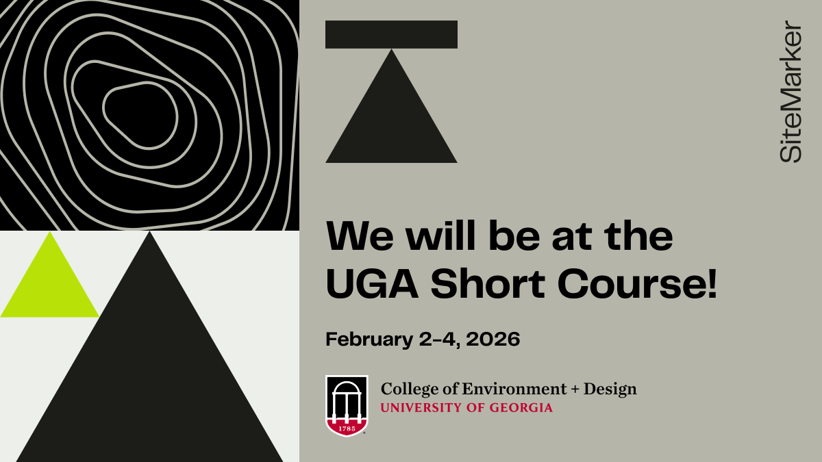 site_marker's tweet photo. We’re excited to be attending the UGA Short Course next week, organised by @universityofga.

The UGA Short Course brings together landscape architects, designers, planners, and project leaders to share real-world ideas shaping the built environment, and that’s exactly the conversation we’re excited to be part of.

At the event, we’ll be showing how SiteMarker helps teams modernize field documentation with a map-first approach, capturing geo-tagged photos, notes, and site conditions, turning them into clear, defensible reports, and keeping everyone aligned from planning through construction.

For landscape architecture teams, better documentation means protecting design intent, reducing rework, and spending less time on the administration front.

If you’re attending, come & say hello, we’d love to talk!

See you in Athens!