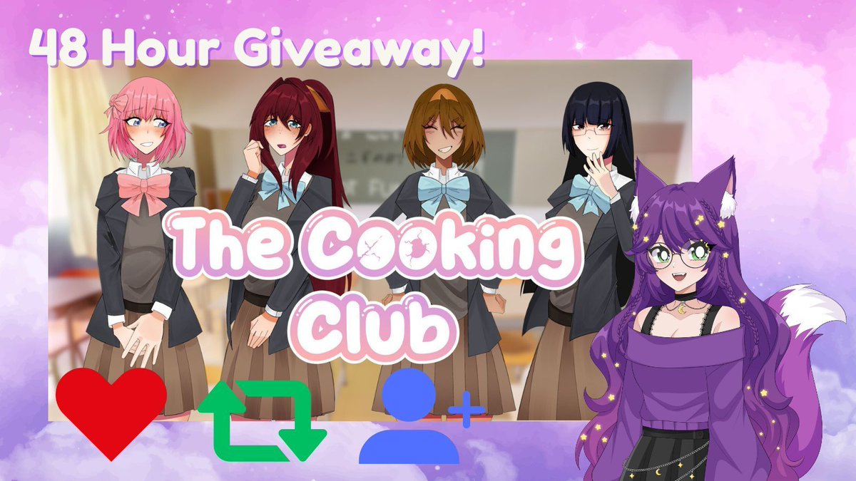 Want to get a Steam Key for The Cooking Club? I've got 4 Steam Keys! 

You've got 48 hours to enter! 

Rules: 
Like &amp; RT this post
Follow <a href="/AuroraVulpeVT/">Aurora Vulpe</a> and <a href="/StudioZ_UK/">Studio Z</a> 

Winners Will Be Picked on Feb 1st!