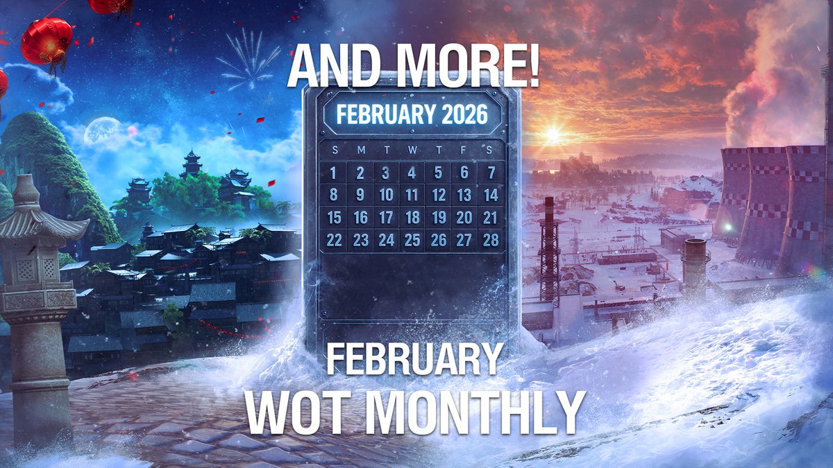 worldoftanks's tweet image. Frontline battles, Twitch streams, special Valentine’s missions, and rewards worth grinding for. Whether you’re grinding Tier VIII, chasing Drops, or jumping into limited-time events, everything you need to know is in the new WoT Monthly episode. 
➡️ tanks.ly/4a125oj