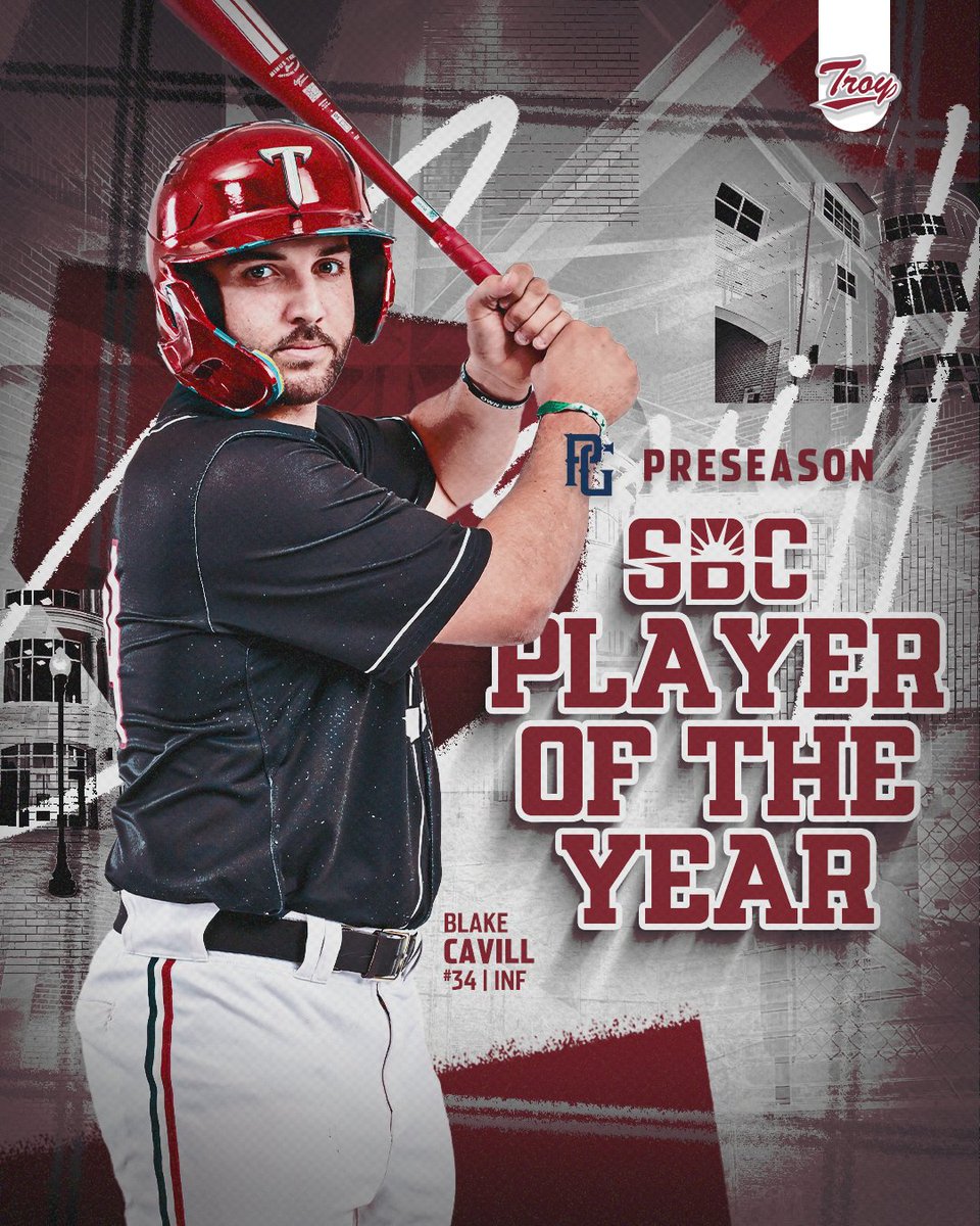 TroyTrojansBSB's tweet photo. Your @PGCollegeBall Preseason Sun Belt Player of the Year: Blake Cavill🇦🇺

#WTD | #OneTROY⚔️⚾️ https://t.co/RoYDmUo1P7