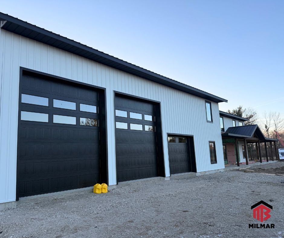 This barndominium home shell is just about complete! We're finishing up a few things and then we'll be showing you the process from start to finish 👀

#Barndominium #Shome #Shouse #Milmar #PostFrame