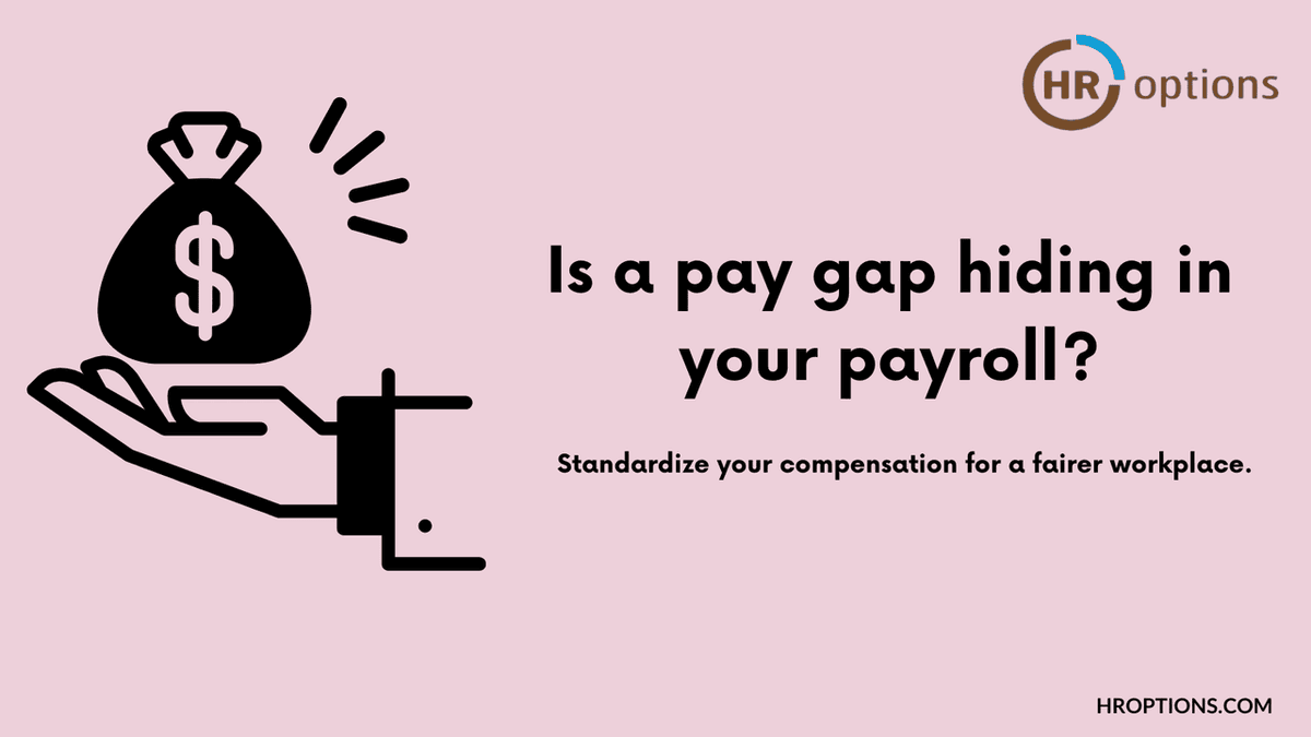 HR_Options's tweet photo. Is a hidden pay gap quiet-killing your team’s morale?  Why risk your culture (or an audit) when you can fix it. Our Consulting team helps you identify and bridge salary disparities with fair, scalable solutions. Let’s build equity together. #SalaryEquity #HRConsulting https://t.co/CKardUGvYP