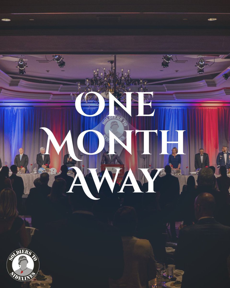 Soldier2Sidelin's tweet photo. One month away.
One unforgettable evening.
Honoring leadership. Celebrating service.
Featuring Medal of Honor recipient Ryan Pitts.
Reserve your seat today at https://t.co/7ZiJ0RhXu2.
#LoLD #SoldiersToSidelines #Veterans #Leadership https://t.co/0uUAPyxCjV