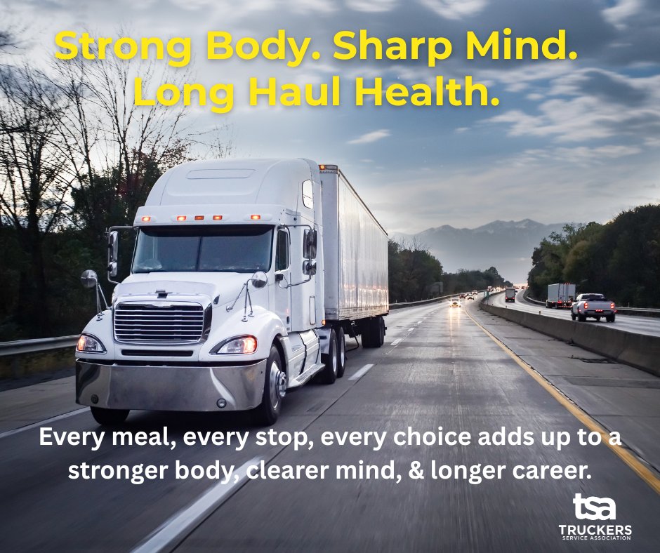 Being a driver is one of the toughest jobs out there.
Taking care of your health is a badge of honor.

Every meal, every stop, every choice adds up to a stronger body, clearer mind, and longer career.

Strong Body. Sharp Mind. Long Haul Health.