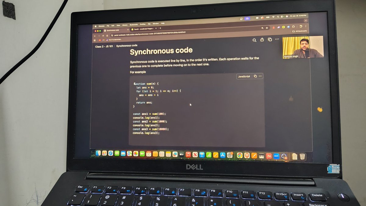 Vaibhav99330059's tweet photo. #log14 
* Completed javascript async and sync assignments. Now on to the last module, more questions will be dropped 💀 this week, still has to complete html, css one 😞.
* Joined this day's web dev class, async refreshed.
* No dsa today.
 
#LearningInPublic #SelfImprovement https://t.co/rUPshbxH1Q