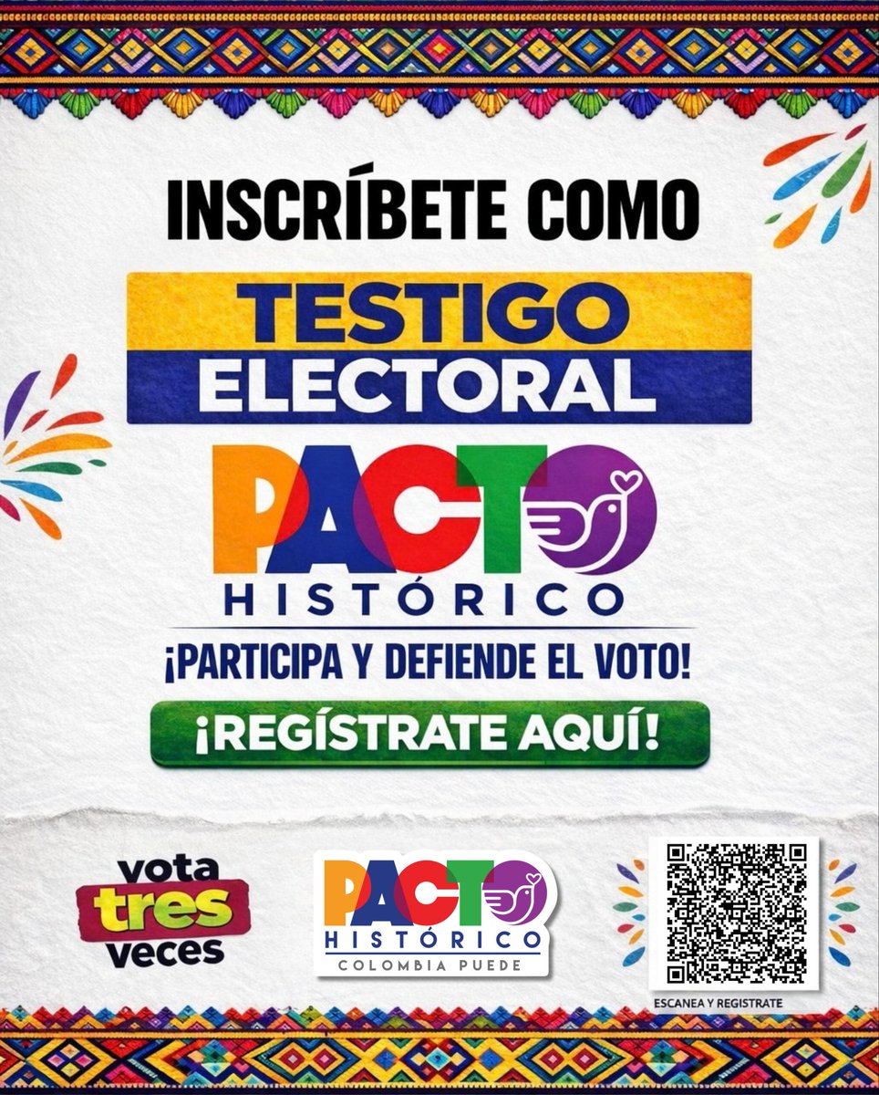 Sé pilar de la nación y la democracia: Inscríbete como testigo electoral.

Las alertas por delitos electorales, fraude en el conteo y adulteración de actas son graves; ponen en riesgo la democracia y la voluntad del pueblo. La intención de algunos sectores, tanto nacionales como