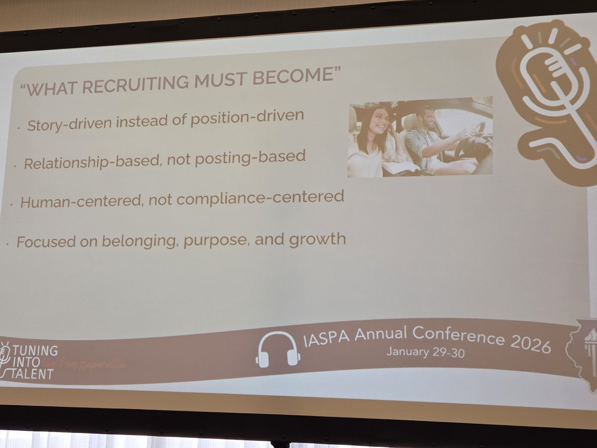 Day 2️⃣ <a href="/_IASPA_/">IASPA</a> #iaspa2026 with Dale Fisher &amp; Gabe Cappozzo. Great 💡 tips for #ILHRLeaders in today's hiring landscape