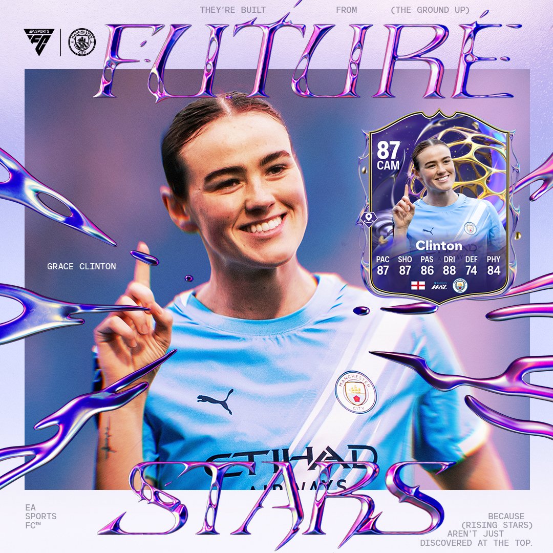 ManCityWomen's tweet image. A star in the making 🔮

Grace Clinton makes the @EASPORTSFC #FutureStars Team ✨

#FC26 👉 mancity.co/futurestars
