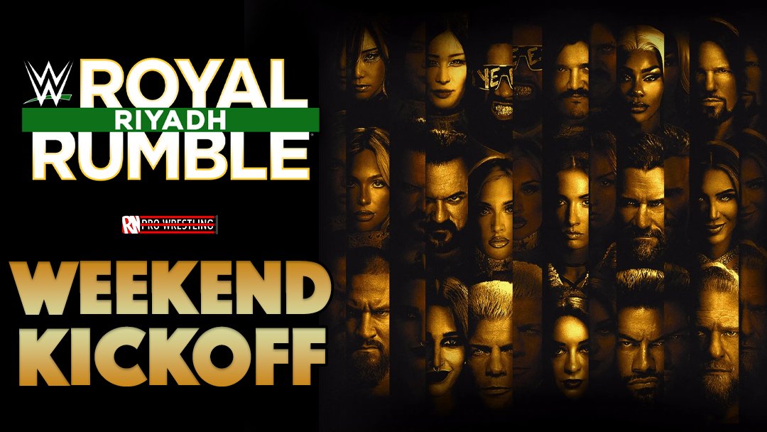 RNProWrestling's tweet image. 🔴 JOIN US LIVE 10PM GMT (2PM PT/5PM ET)

Join us for a special WWE Royal Rumble Weekend Kickoff show

Ft. go-home Raw &amp;amp; SmackDown reaction, full match card predictions, Road to WrestleMania discussion, plus all the latest #RoyalRumble news and rumours

🎥 youtube.com/live/1NyrPB9JQ…