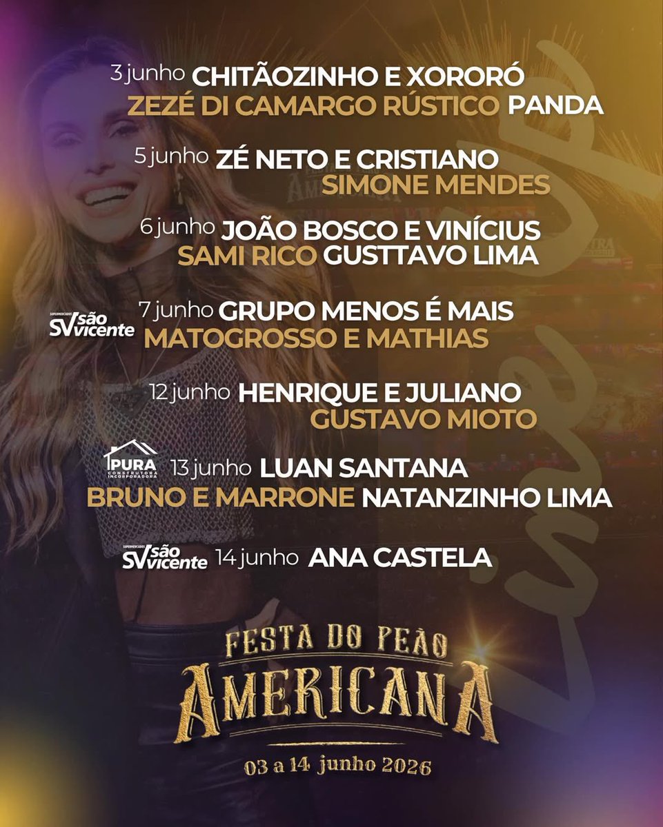 qgzezedicamargo's tweet photo. Mais um show da turnê Rústico vindo aí! 

Zezé Di Camargo confirmado na Festa do Peão de Americana 2026, dia 03/06.
Uma noite de muita emoção e música boa!
Ingressos em breve. Fiquem ligados! 

📷: Manuela Scarpa https://t.co/7gjjubJa6N