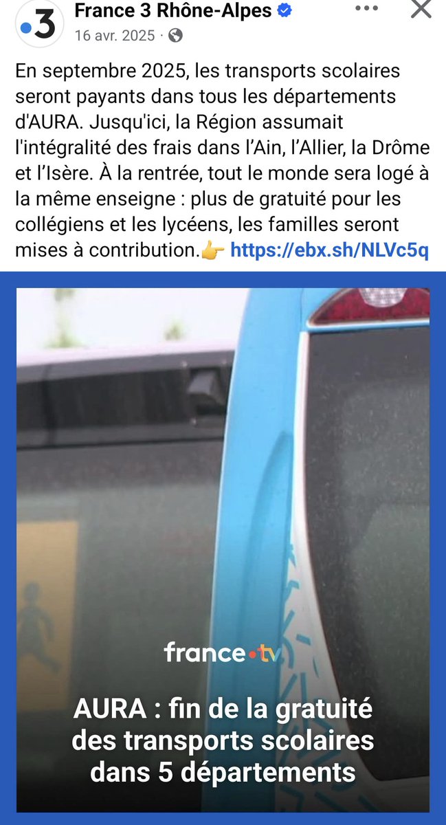 <a href="/poliver69/">Pierre OLIVER</a> C'est marrant pour le président de la commission finances du conseil régional de confondre impôts et tarifs d'entrée des piscines ou du stationnement. 
Du coup j'imagine que, suivant la logique propre à <a href="/poliver69/">Pierre OLIVER</a>, la com de la Région est mensongère ? 🤡