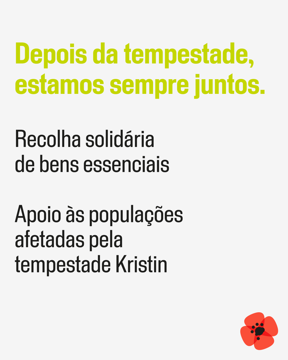 LIVREpt's tweet photo. Depois da tempestade Kristin, há famílias na região centro a enfrentar perdas e dificuldades graves.

Os núcleos territoriais do LIVRE estão a organizar recolhas solidárias de bens essenciais para apoiar quem precisa. https://t.co/yA3yd7VYwc
