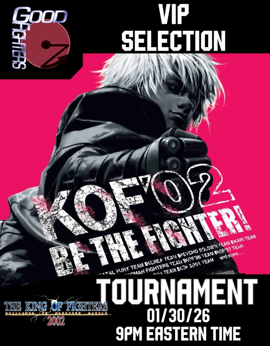 About  throw some hands at KOF 2002  tournament tonight. Registration's is still open right now while it available