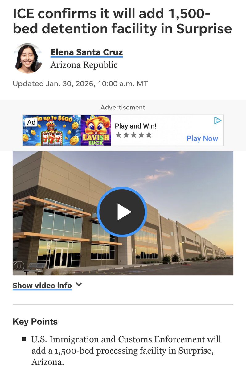 Winning! On a day that the lunatics push to close schools and businesses to support illegals and hate ICE, it is announced that the govt bought a large facility to hold illegals. Trump isn’t slowing down. We voted for this!