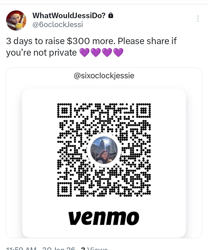 Scoobydouchebag's tweet image. My friend @6oclockJessi sure could use some help if you have a couple dollars to spare. Thank you❤️