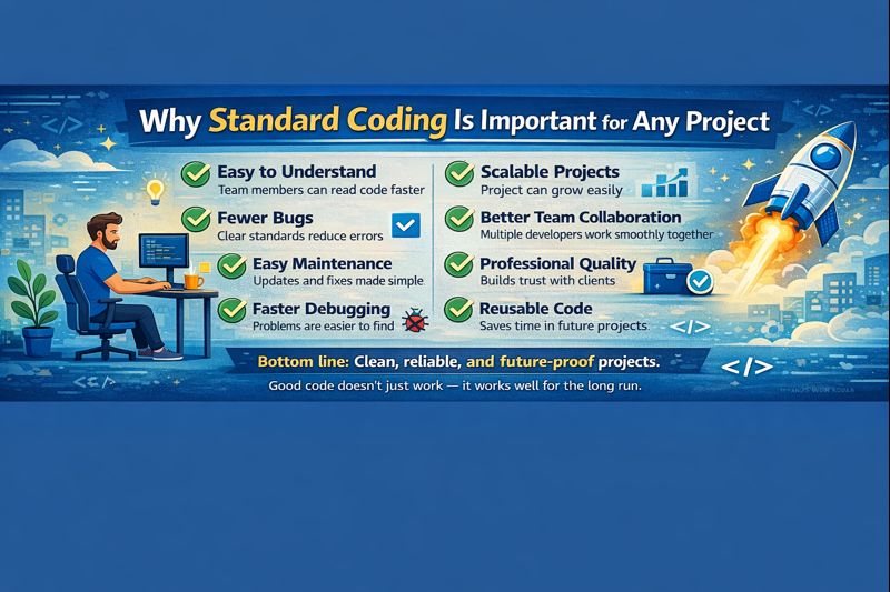 freeabdurrahim's tweet photo. Why Standard Coding Is Important for Any Project

Standard coding is not just about writing code —
it’s about building projects that last.

#StandardCoding #CleanCode #SoftwareDevelopment #WebDevelopment #Programming #DeveloperLife #BestPractices #CodeQuality #Tech https://t.co/Y2zdJag7oS