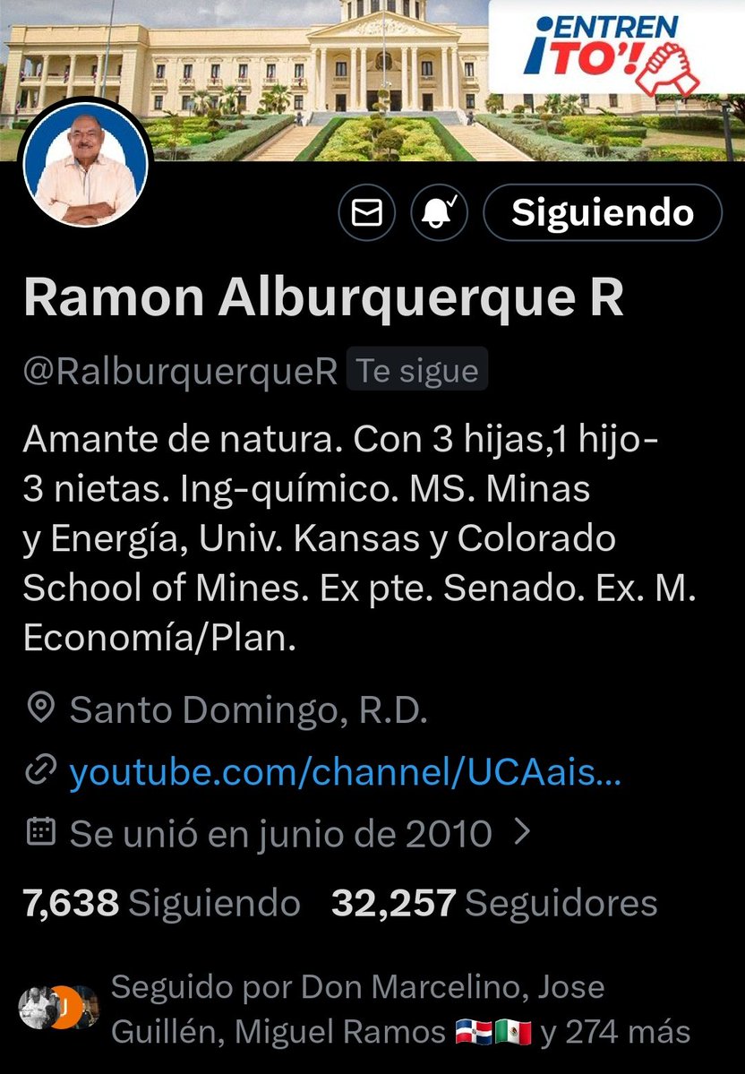 Subestimado en todos los aspectos, <a href="/RalburquerqueR/">Ramon Alburquerque R</a>
uno de los más brillantes seguidores de #LaMáscara 

Que la tierra le sea leve Ingeniero.

Hasta pronto, 
Entren Tó, COÑO!!!
<a href="/BERTICOSANTANA/">BERTICO SANTANA</a> <a href="/jacobocolon1/">Jacobo Colón</a> <a href="/donmarcelino0/">Don Marcelino</a> <a href="/hilarioq1322/">HILARIO QUEZADA G.</a> <a href="/FloresMarcelle/">Bavaro x Dentro</a> <a href="/MaximoAristyC/">Maximo Aristy</a>