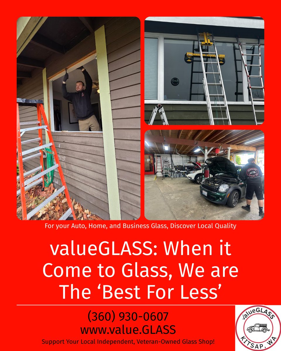 valueGLASS's tweet image. 🌟 Check out why valueGLASS is Kitsap County's top glass shop! 🏆 From window replacements to custom glass projects, we offer quality for less! 💰 Visit us today and see the difference! #ValueGLASS #KitsapCounty #GlassShop #QualityForLess #HomeImprovement #CustomGlass