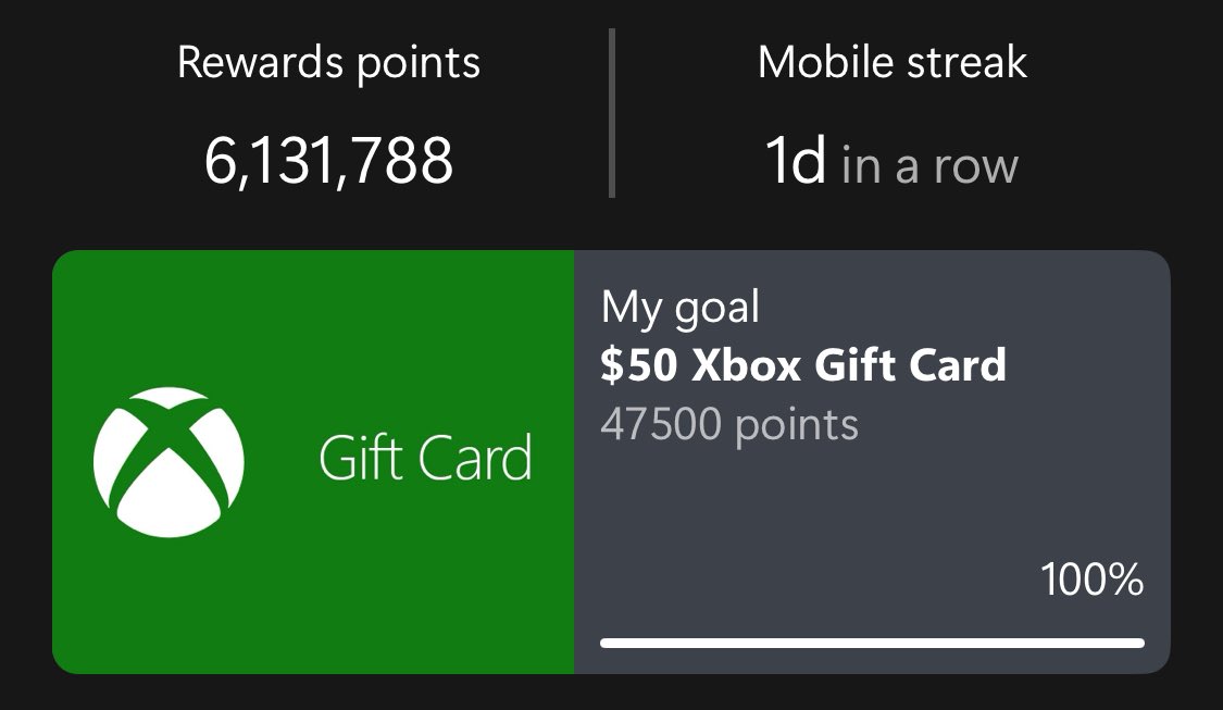 So I just checked my Xbox rewards points balance…