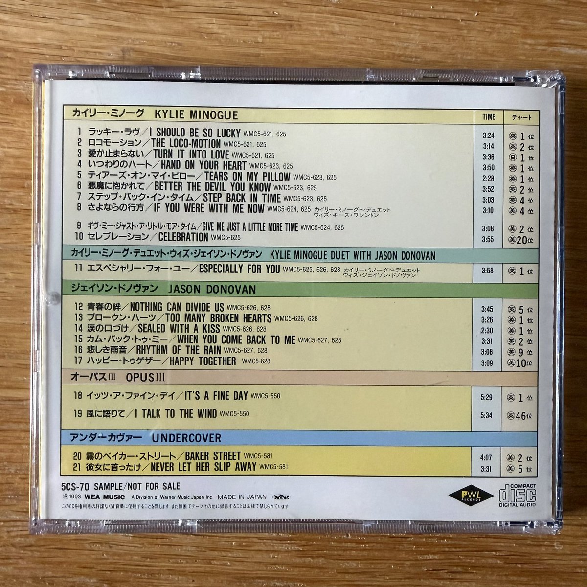 RetroPopBoy's tweet image. New arrival! This 1993 Japanese promo compilation CD mixes old and new. It’s long been in my want list so I was delighted to find it for less than £30! #PWLCollection @PWLHitFactory
