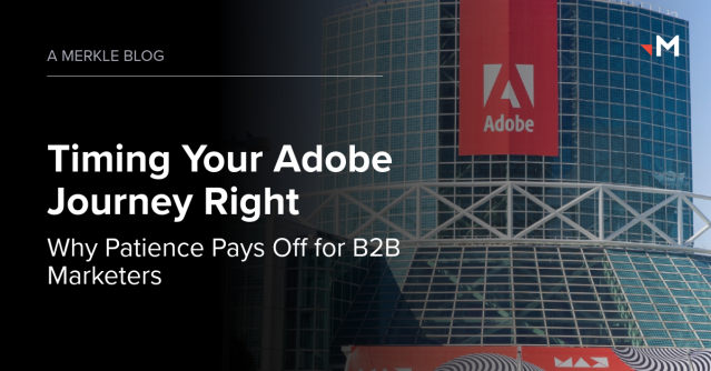Adobe’s B2B roadmap is evolving fast, but the smartest move isn’t rushing in. In <a href="/Merkle/">Merkle</a>'s blog, learn why a phased, patient approach to Marketo, RTCDP, and AJO B2B sets organizations up for stronger ROI and long-term success: bit.ly/4tajbJ4
