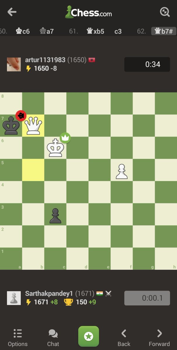 Sarthak2002_'s tweet photo. When the matter is of milli seconds 
@GothamChess 
#chess #Blitz https://t.co/o6frnYYcBs
