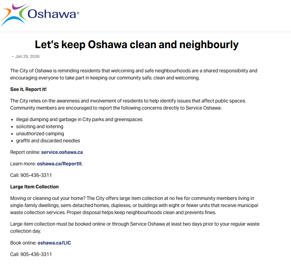 rosemcconkey's tweet photo. You are about your Oshawa community, right? Please share the message below because more Oshawans being responsive and proactive can help make a real difference!  https://t.co/mxBwxoTKGO https://t.co/pOe4NVdPko