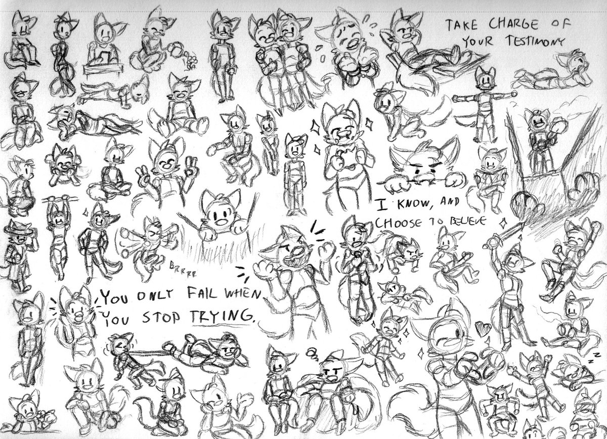 ToastyCaasib's tweet photo. First Sketch Page of Sketchbook 20! 📒

Couldn't decide what to draw, so have a little bit of everything. (Feel free to steal for reference as desired, there are some fun easter eggs)

#drawing #sketch #DrawingReference #ChurchSketches #furry #cats #furryArt #furryReference https://t.co/PnmIykBgvD