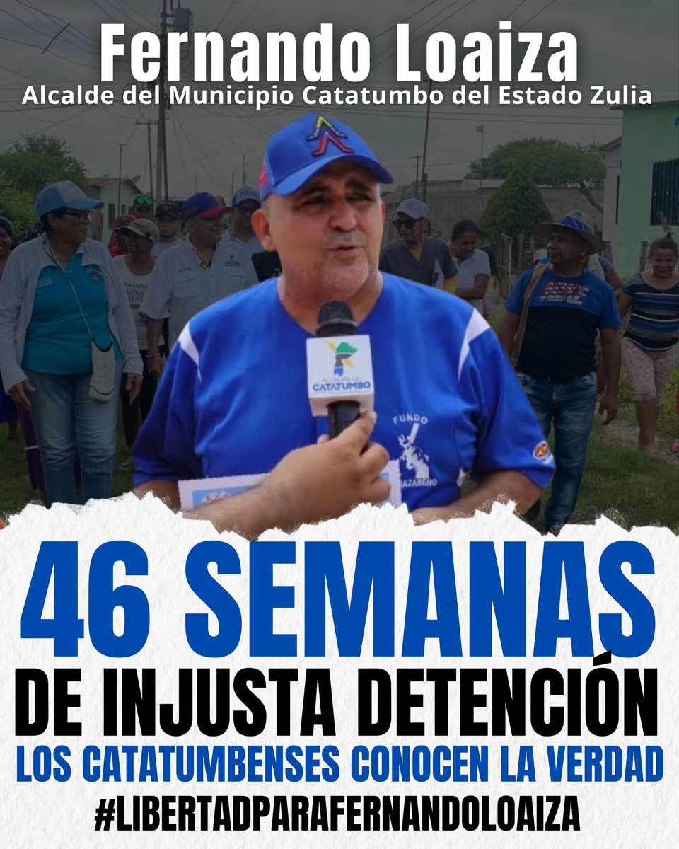 Ya son 46 semanas de la injusta detención del compañero FERNANDO LOAIZA. El pueblo conoce la verdad y pide libertad para el y todos los presos politicos