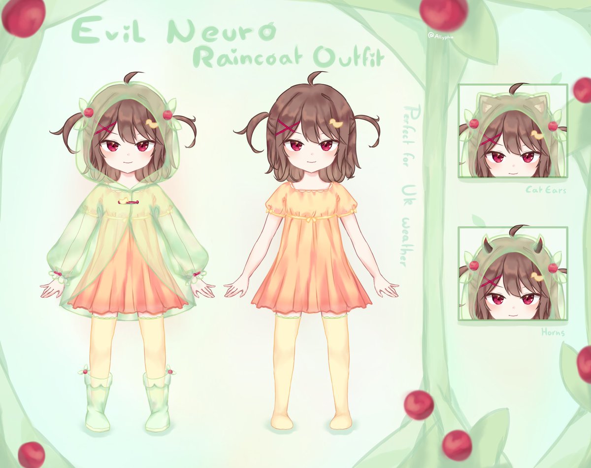 Allyphia_'s tweet photo. Evil duck Raincoat outfit :D
I thought Evil would look very cute in light colours and pigtails

#eviloutfit2026
#heartheartart https://t.co/wL2f53aaiR