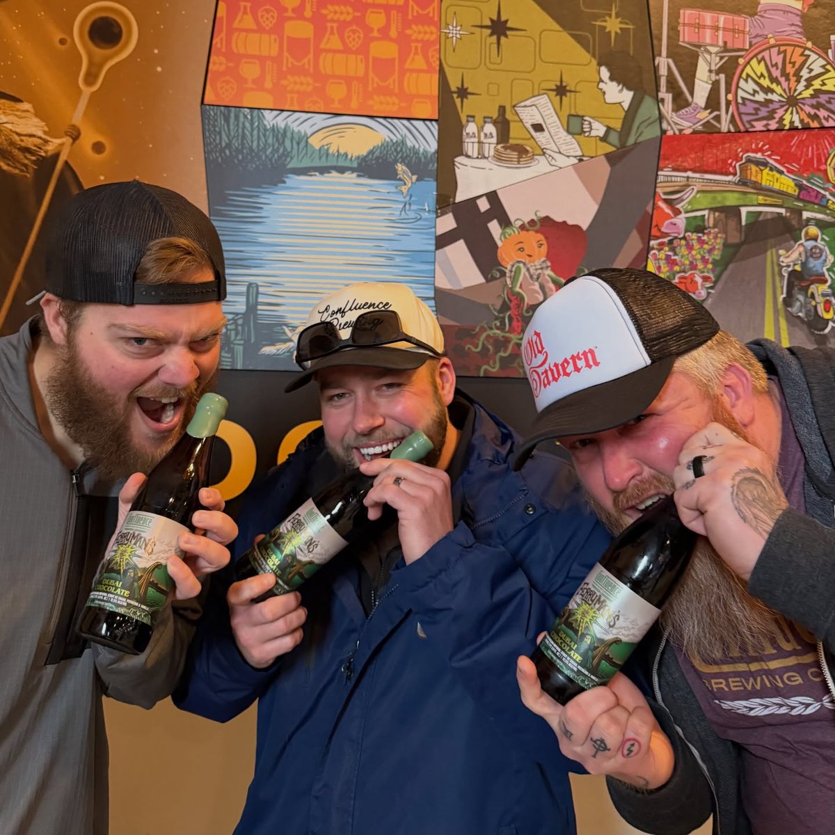 ConfluenceBrew's tweet photo. Take a bite out of our first Ferryman’s release of Stout Month! Ferryman’s Dubai Chocolate releases at noon in the taproom 🍫🍻 https://t.co/Wqmr8hP2vE
