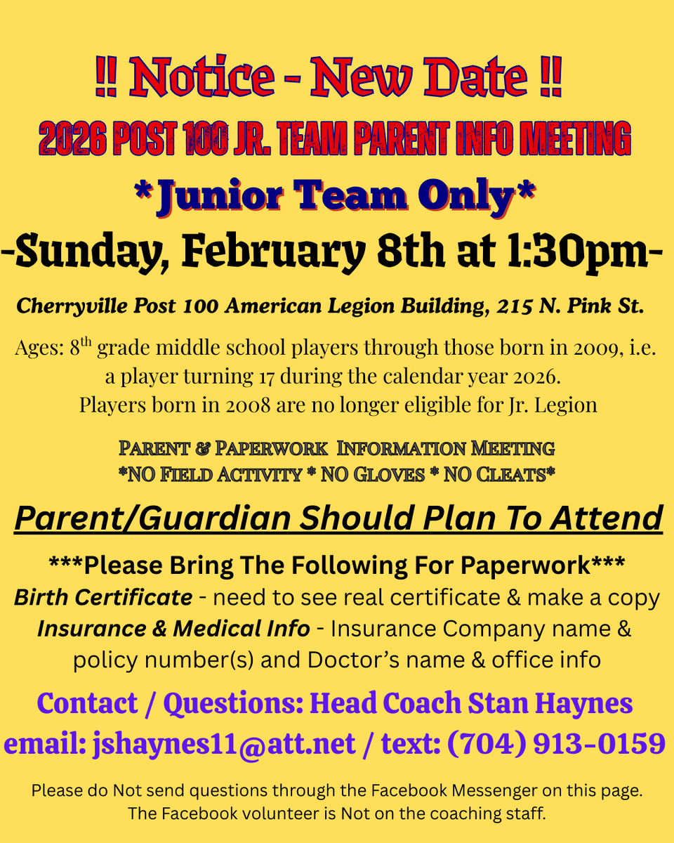 Cherryville Post 100 Baseball tweet media