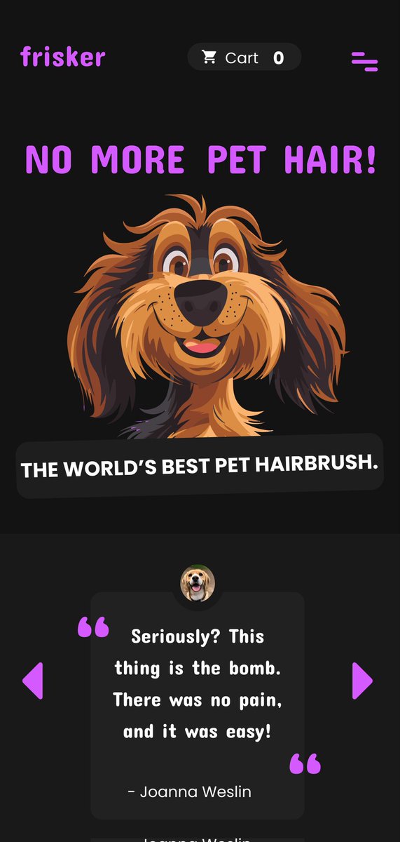 TeniayoC94071's tweet photo. iPad and iPhone redesigns for today. 🐾
Taking the Frisker desktop concept and scaling it down. @designcoursecom
#30daysuiux #UIUX #Figma #DesignChallenge https://t.co/V5l16y4lno