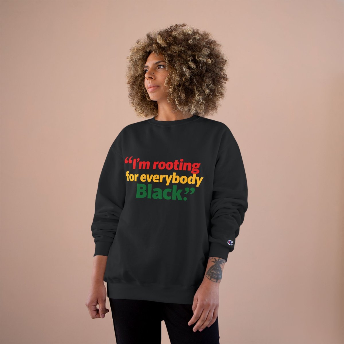 LifeOfAlexander's tweet photo. Wear your support. 🖤 The “I’m Rooting for Everybody Black” Sweatshirt — Pan‑African colors, cozy 50/50 blend, unisex fit. Celebrate community and culture. Shop now: https://t.co/A34K3cLY5d

#BlackPride #ForTheVillage #Streetwear #ShopSmall https://t.co/l8vGXz2w9P