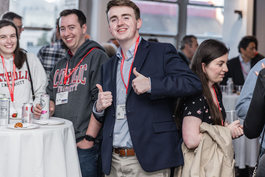 Updating your contact information = Two thumbs up from us!

Make sure your contact info is current so you don’t miss exciting updates, event invitations, and other highlights from Catholic University. Update now: bit.ly/3veeghv 👍 👍