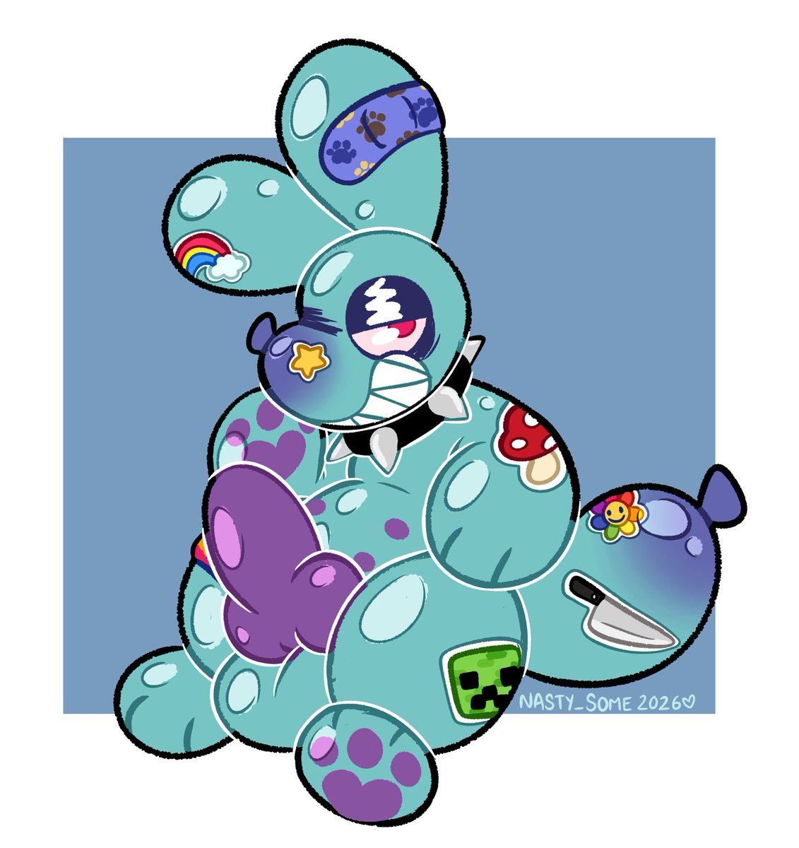 nasty_some's tweet photo. seen a surge of balloon dog art lately and i noticed theres a certain Way ppl tend to draw them so i applied it to Bong :) https://t.co/AEfadHW9BG
