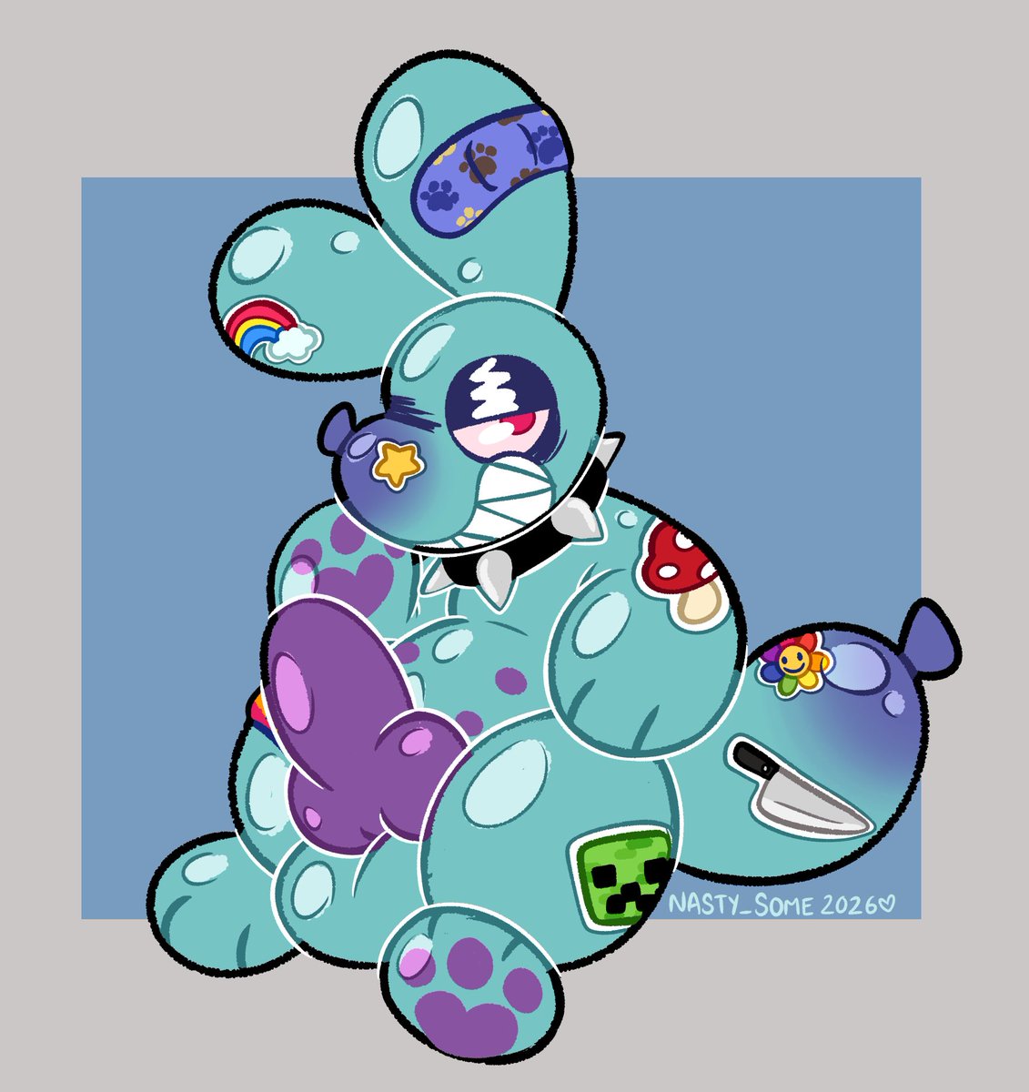 nasty_some's tweet photo. seen a surge of balloon dog art lately and i noticed theres a certain Way ppl tend to draw them so i applied it to Bong :) https://t.co/AEfadHW9BG